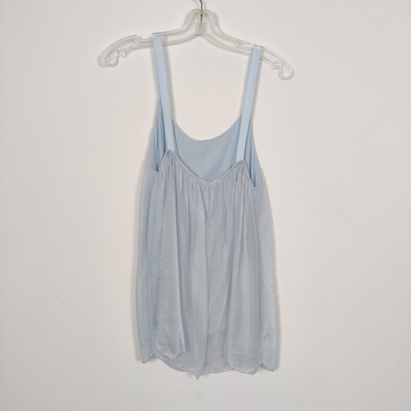 Bellambra Women's Silk Blend Tank Top Blouse Light Blue Size Large Dainty Boho - Picture 3 of 8
